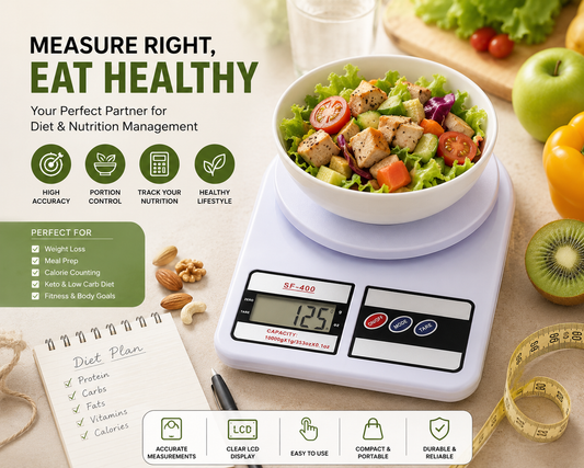 Digital Kitchen Scale | High Precision Electronic Food & Cooking Weighing Scale