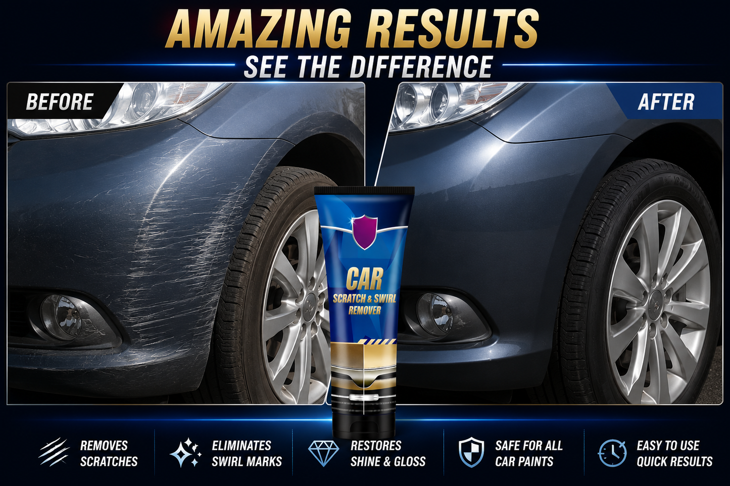 Car Scratch & Swirl Remover | Auto Paint Repair Polish for Removing Scratches & Marks