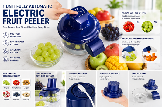 Rechargeable Electric Fruit & Vegetable Peeler – One Touch Automatic Peeling Tool
