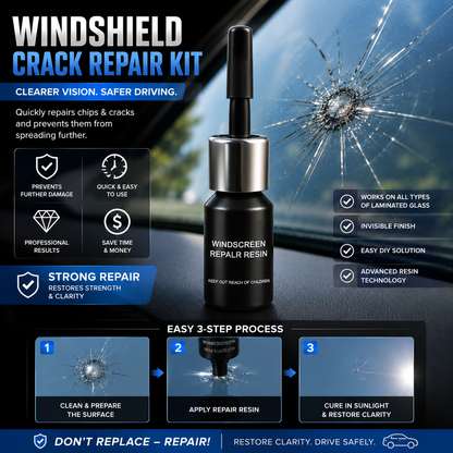 Windshield Crack Repair Kit – Quick Glass Repair Resin